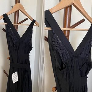 NWT Joyfolie black sleeveless maxi dress